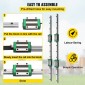 VEVOR Linear Guide Rail 2Pcs HGR20-1700mm Linear Slide Rail with 1Pcs RM1605-1700mm Ballscrew with BF12/BK12 Kit Linear Slide Rail Guide Rail Square For DIY CNC Routers Lathes Mills