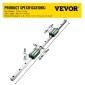 VEVOR Linear Guide Rail 2Pcs HGR20-1700mm Linear Slide Rail with 1Pcs RM1605-1700mm Ballscrew with BF12/BK12 Kit Linear Slide Rail Guide Rail Square For DIY CNC Routers Lathes Mills