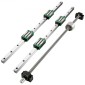 VEVOR Linear Guide Rail 2Pcs HGR20-1700mm Linear Slide Rail with 1Pcs RM1605-1700mm Ballscrew with BF12/BK12 Kit Linear Slide Rail Guide Rail Square For DIY CNC Routers Lathes Mills