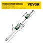 VEVOR Linear Guide Rail 2Pcs HGR20-1000mm Linear Slide Rail with 1Pcs RM1605-1000mm Ballscrew with BF12/BK12 Kit Linear Slide Rail Guide Rail Square For DIY CNC Routers Lathes Mills