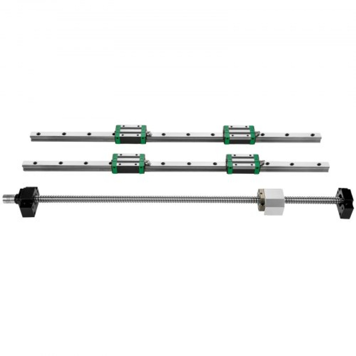 VEVOR Linear Guide Rail 2Pcs HGR20-1000mm Linear Slide Rail with 1Pcs RM1605-1000mm Ballscrew with BF12/BK12 Kit Linear Slide Rail Guide Rail Square For DIY CNC Routers Lathes Mills