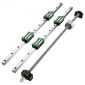 VEVOR Linear Guide Rail 2Pcs HGR20-1000mm Linear Slide Rail with 1Pcs RM1605-1000mm Ballscrew with BF12/BK12 Kit Linear Slide Rail Guide Rail Square For DIY CNC Routers Lathes Mills