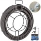 Καλώδιο καθαρισμού αποχέτευσης VEVOR 1524 cm x 1,0 cm Καλώδιο αποχέτευσης συμπαγούς πυρήνα Καλώδιο αποχέτευσης τρυπάνι Cable Cleaner Snake Clog Pipe Cleaning Cable Sewer Drain Auger Snake Pipe