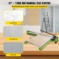 VEVOR Tile Cutter 47 ιντσών Μηχανή κοπής πλακιδίων 1,4 ιντσών Μηχανή κοπής κεραμικών πλακιδίων πορσελάνης με οδηγό λέιζερ πλαισίου από χάλυβα και μπόνους ανταλλακτικό κοπτικό τροχοί κοπής πλακιδίων Εργαλείο χειρός