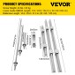 VEVOR SBR20 Linear Rail Set+3 Ballscrew RM1605-350/650/1050mm CNC Σετ Στήριξης Liner Rail+BK/BF12 with BK/BF 12 CNC Kit