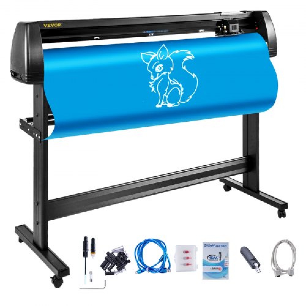 VEVOR Vinyl Cutter Plotter Machine 53" Signmaster Software Sign Making Machine 1350mm Paper Feed Vinyl Cutter Plotter with Stand (53" 1350mm)