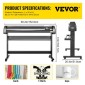 VEVOR Vinyl Cutter Plotter Machine 53" Signmaster Software Sign Making Machine 1350mm Paper Feed Vinyl Cutter Plotter with Stand (53" 1350mm)