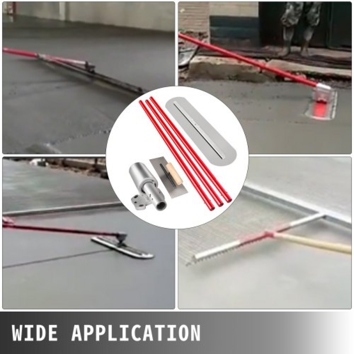 VEVOR Bull Float Μαγγάνιο από σκυρόδεμα Float 900x200mm, Concrete Float Tool Cement Tool Bull Κιτ σκυροδέματος Pool Float Bull Float Handle Bull Float Bracket Concrete Tool Finishing Bull Float