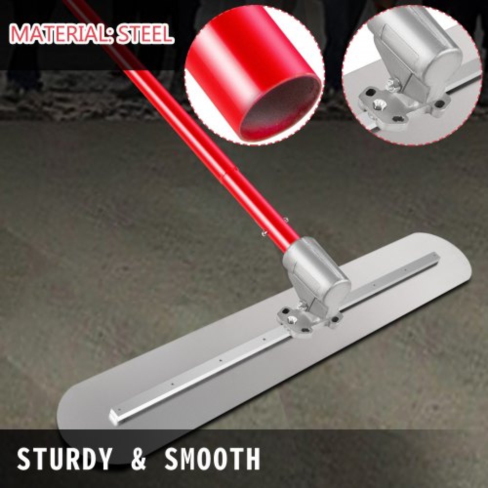 VEVOR Bull Float Concrete Float 1200x200mm Concrete Tool Trowel Float Ρυθμιζόμενη λαβή & βραχίονας, φλοτέρ σκυροδέματος με μήκος λαβής: 3 x 1,8m