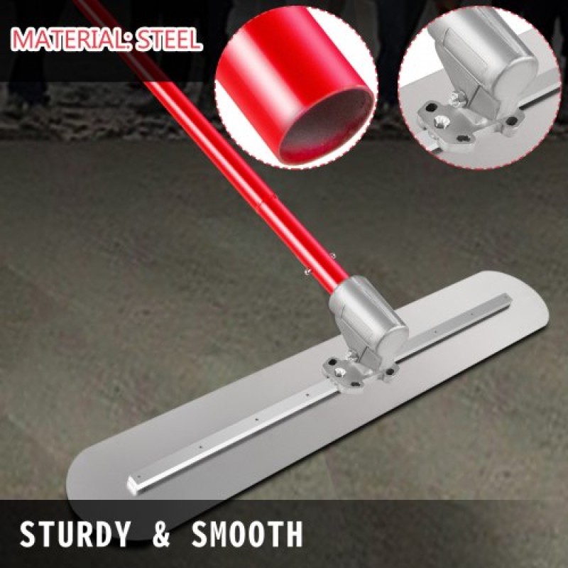 VEVOR Bull Float Concrete Float 1200x200mm Concrete Tool Trowel Float Ρυθμιζόμενη λαβή & βραχίονας, φλοτέρ σκυροδέματος με μήκος λαβής: 3 x 1,8m