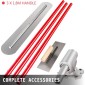 VEVOR Bull Float Concrete Float 1200x200mm Concrete Tool Trowel Float Ρυθμιζόμενη λαβή & βραχίονας, φλοτέρ σκυροδέματος με μήκος λαβής: 3 x 1,8m