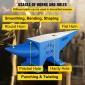 VEVOR Horn Anvil, Steel Anvil Blacksmith Weight 30KG/66,1LBS, Blacksmith Anvil Steel Anvil Round Horn Metal Work Steel Anvil Blacksmith Hardy Hole