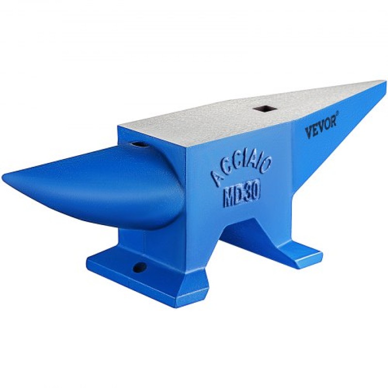 VEVOR Horn Anvil, Steel Anvil Blacksmith Weight 30KG/66,1LBS, Blacksmith Anvil Steel Anvil Round Horn Metal Work Steel Anvil Blacksmith Hardy Hole