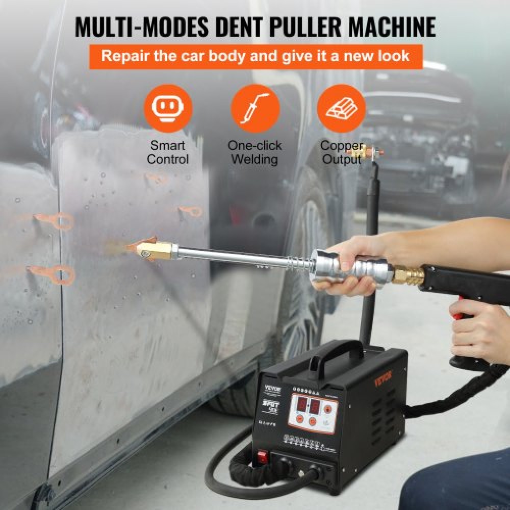VEVOR Stud Welder Dent Repair Kit, Spot Welding Machine with Slide Hammer Dent Puller, Professional Dent Removal Kit for Auto Body Den Repair