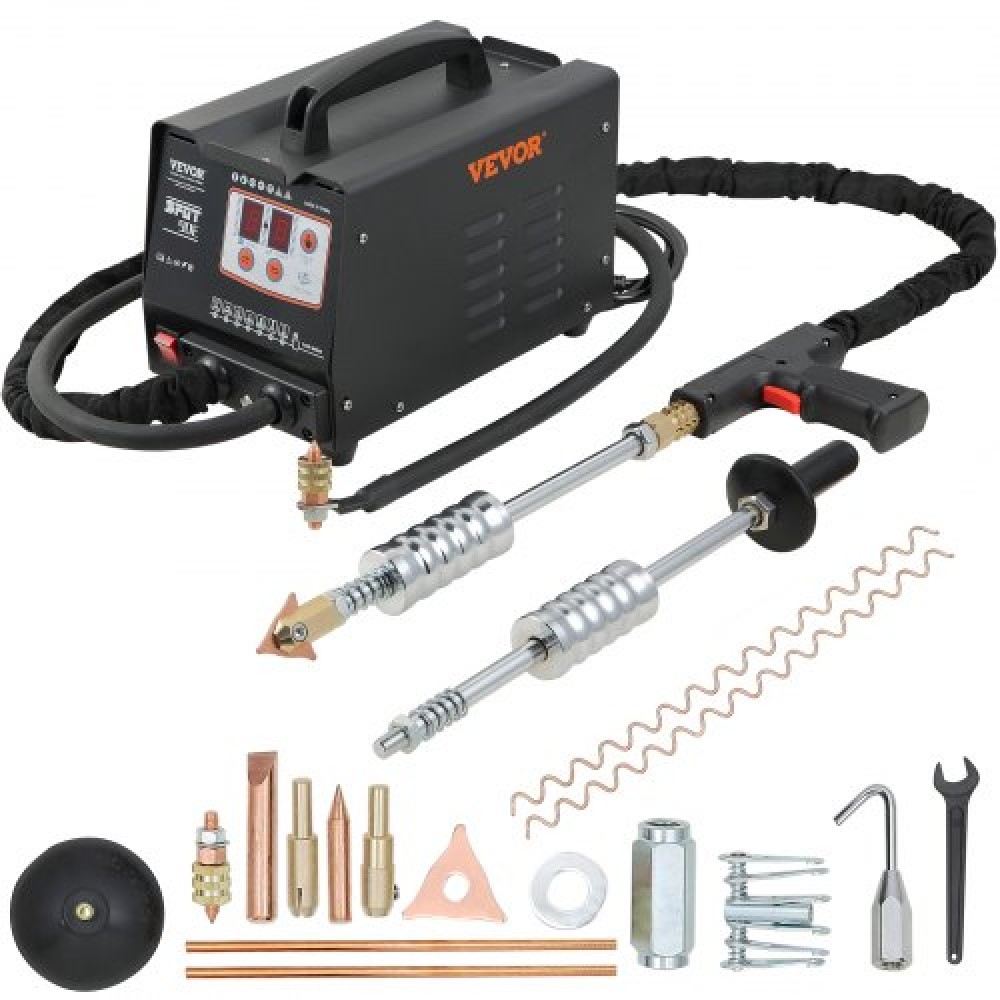 VEVOR Stud Welder Dent Repair Kit, Spot Welding Machine with Slide Hammer Dent Puller, Professional Dent Removal Kit for Auto Body Den Repair