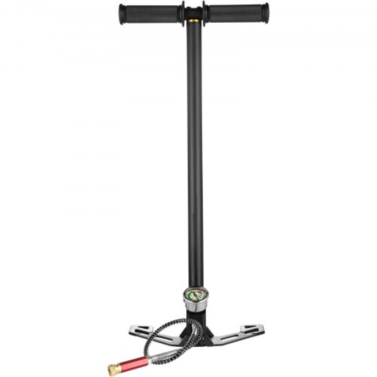 Αντλία χειρός VEVOR PCP, 3 σταδίων, 30Mpa 4500PSI Υψηλής πίεσης PCP Air Rifle Filling Stirrup Pump με μετρητή πίεσης φίλτρου υγρασίας λαδιού, ανοξείδωτο ατσάλι για αεροβόλα Ελαστικό Scuba Tank Paintball Filling