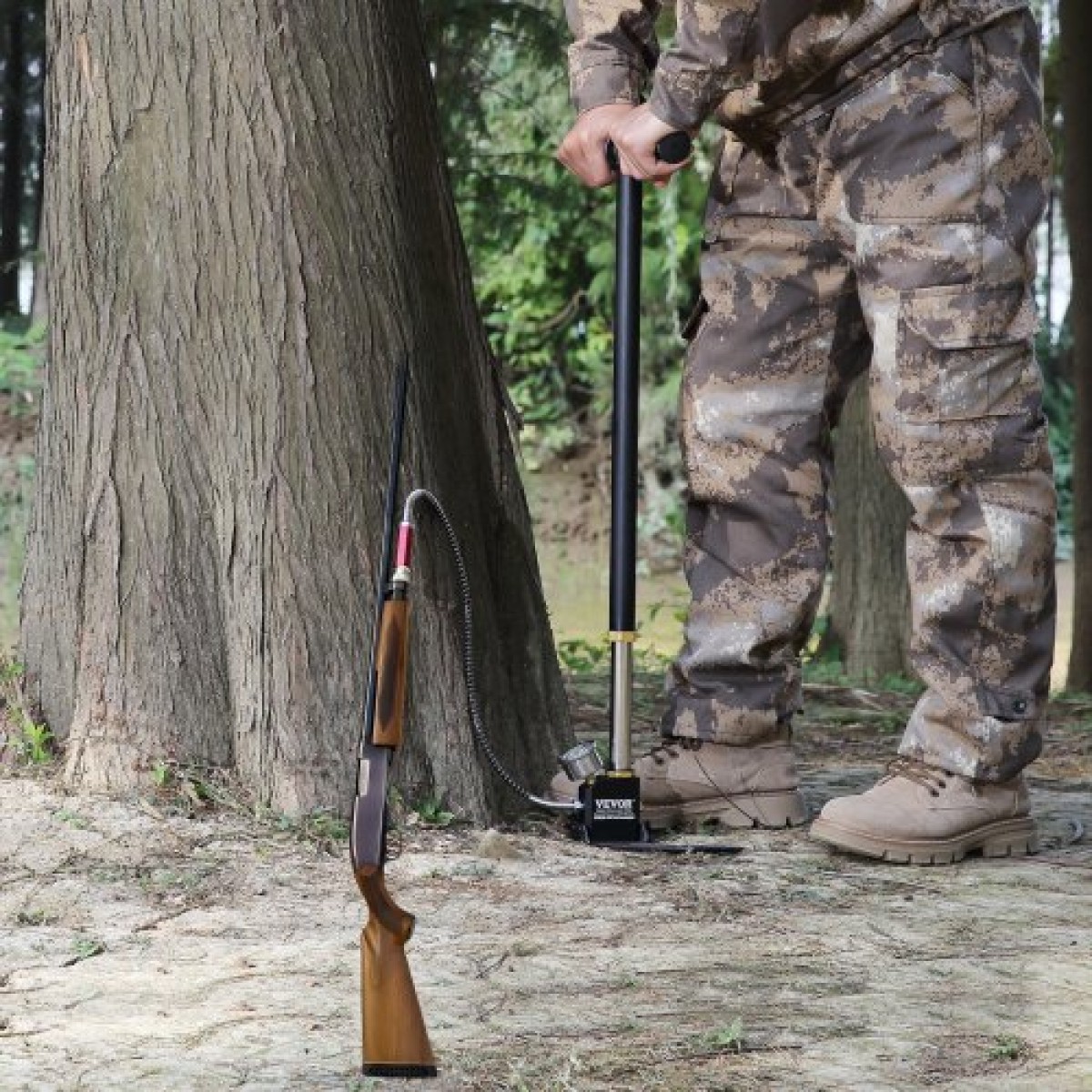 Αντλία χειρός VEVOR PCP, 3 σταδίων, 30Mpa 4500PSI Υψηλής πίεσης PCP Air Rifle Filling Stirrup Pump με μετρητή πίεσης φίλτρου υγρασίας λαδιού, ανοξείδωτο ατσάλι για αεροβόλα Ελαστικό Scuba Tank Paintball Filling
