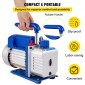 VEVOR 255 L/min(9CFM) 746W(1HP) Air Condition Αντλία κενού ψυκτικού μέσου θάλαμος κενού με θάλαμο απαέρωσης αντλίας με αντλία εναλλασσόμενου ρεύματος αντλία κενού
