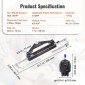 VEVOR Hydraulic Outboard Steering Kit, 112 kW (150HP), Marine Boat Hydraulic Steering System, με κύλινδρο αμφίδρομης κλειδαριάς αντλίας τιμόνι και υδραυλικό σωλήνα διεύθυνσης 6,1 m (20 πόδια), για μονοκινητήρια σκάφη