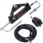 VEVOR Hydraulic Outboard Steering Kit, 112 kW (150HP), Marine Boat Hydraulic Steering System, με κύλινδρο αμφίδρομης κλειδαριάς αντλίας τιμόνι και υδραυλικό σωλήνα διεύθυνσης 6,1 m (20 πόδια), για μονοκινητήρια σκάφη