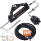 VEVOR Hydraulic Outboard Steering Kit, 112 kW (150HP), Marine Boat Hydraulic Steering System, με κύλινδρο αμφίδρομης κλειδαριάς αντλίας τιμόνι και υδραυλικό σωλήνα διεύθυνσης 6,1 m (20 πόδια), για μονοκινητήρια σκάφη