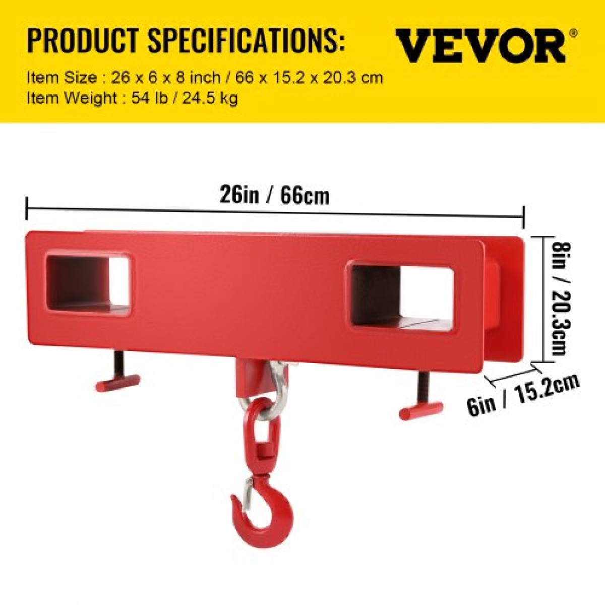 VEVOR 2 Ton ανυψωτικό άγκιστρο περονοφόρου ανυψωτικού 4000 LBS/2000 KG Ανυψωτικό ανυψωτικό φορτηγού χωρητικότητας Περιστρεφόμενο άγκιστρο Κινητό γερανό εξαρτήματα περονοφόρου ανυψωτικού