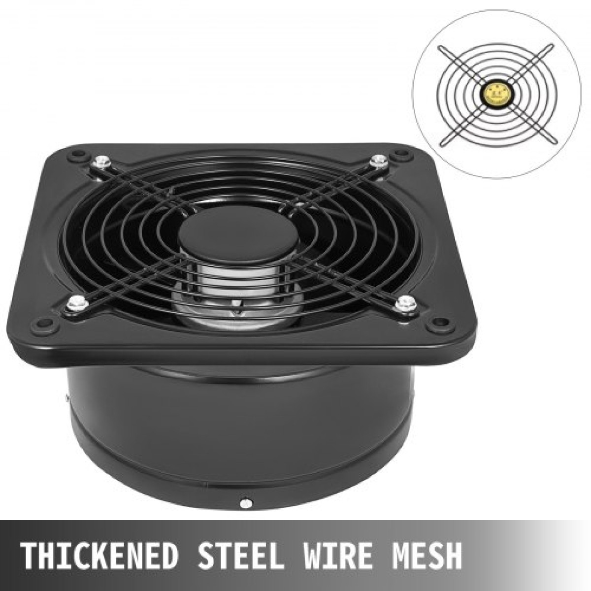 Εμπορικός ανεμιστήρας εξαερισμού VEVOR Industrial Ventilation Extractor ανεμιστήρας ανεμιστήρας Μεταλλικός αξονικός ανεμιστήρας 250mm/10 ιντσών (250MM/10 ίντσες)