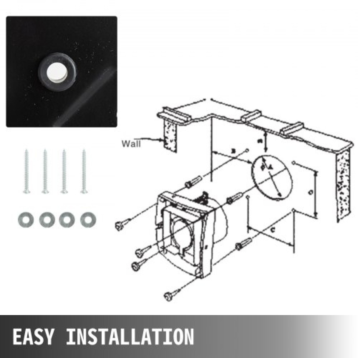 Εμπορικός ανεμιστήρας εξαερισμού VEVOR Industrial Ventilation Extractor ανεμιστήρας ανεμιστήρας Μεταλλικός αξονικός ανεμιστήρας 250mm/10 ιντσών (250MM/10 ίντσες)