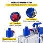 Αντλία κενού VEVOR 283 L/min(10CFM) 746W(1HP) Vane Pump Vacuum Two Stage 3 x 10-1 Pa Ultimate HVAC Rotary Auto AC Refrigerant Vacuum, for Automobile Reparation Vacuum Vacuum