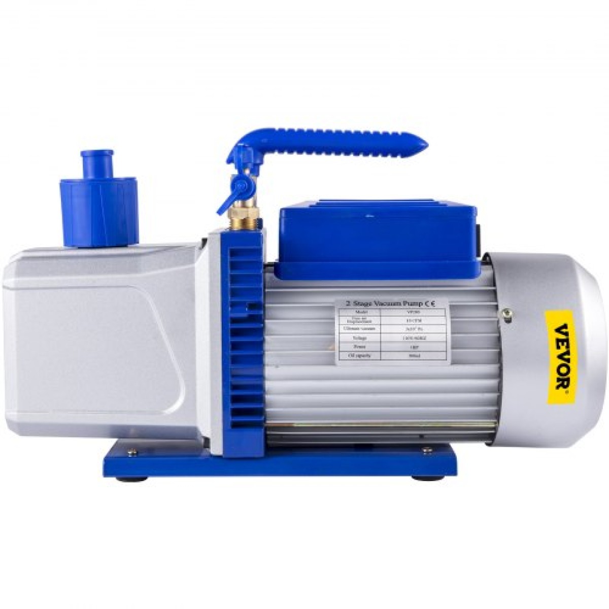 Αντλία κενού VEVOR 283 L/min(10CFM) 746W(1HP) Vane Pump Vacuum Two Stage 3 x 10-1 Pa Ultimate HVAC Rotary Auto AC Refrigerant Vacuum, for Automobile Reparation Vacuum Vacuum