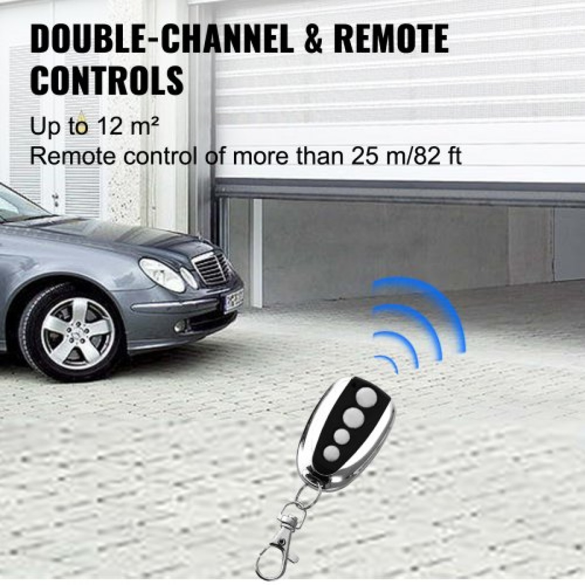 VEVOR Roller Door Opener 1000N Ανοιχτήρι γκαραζόπορτας Πλήρες κιτ χειριστή 120W Τηλεχειριστήριο Electric 800N Automatic Gate Openers Sliding Gates Kit