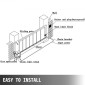 VEVOR Automatic Gate Opener 600 kg/1300 lb, με αισθητήρα υπέρυθρων φωτοκυττάρων ασφαλείας με 2 τηλεχειριστήρια Sliding Gate Opener Ταχύτητα κίνησης 1188,7 cm ανά λεπτό