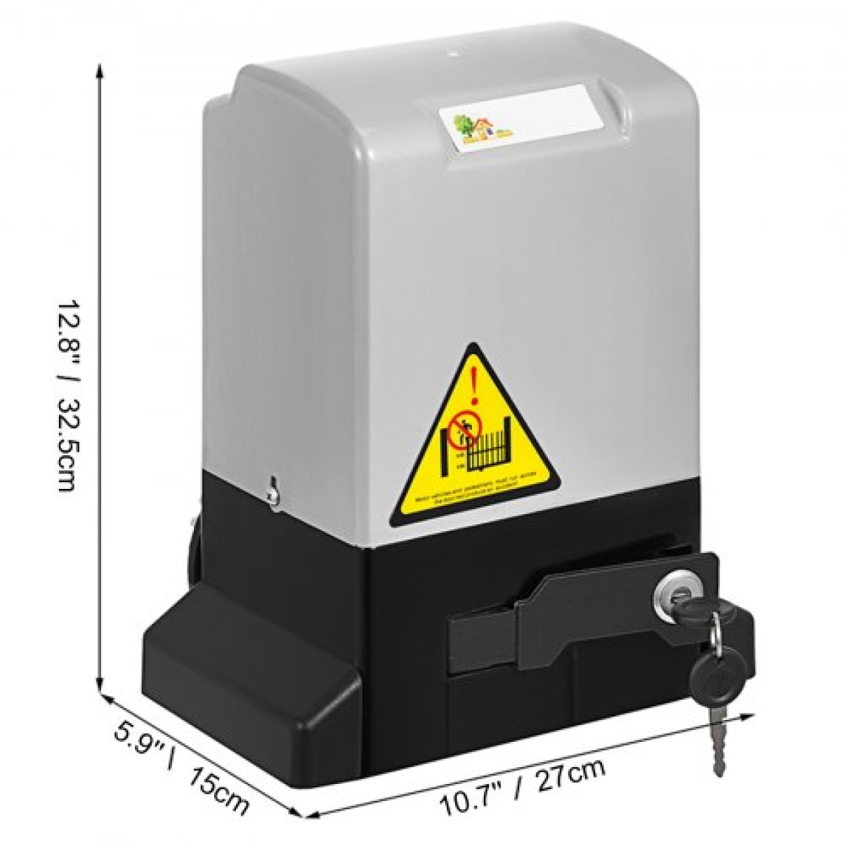VEVOR Automatic Gate Opener 600 kg/1300 lb, με αισθητήρα υπέρυθρων φωτοκυττάρων ασφαλείας με 2 τηλεχειριστήρια Sliding Gate Opener Ταχύτητα κίνησης 1188,7 cm ανά λεπτό