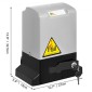 VEVOR Automatic Gate Opener 600 kg/1300 lb, με αισθητήρα υπέρυθρων φωτοκυττάρων ασφαλείας με 2 τηλεχειριστήρια Sliding Gate Opener Ταχύτητα κίνησης 1188,7 cm ανά λεπτό