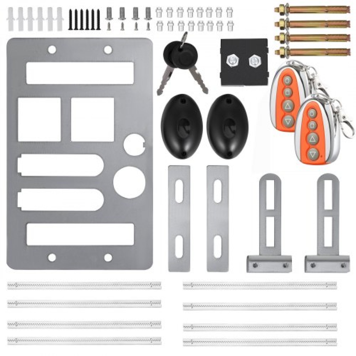 VEVOR Automatic Gate Opener 600 kg/1300 lb, με αισθητήρα υπέρυθρων φωτοκυττάρων ασφαλείας με 2 τηλεχειριστήρια Sliding Gate Opener Ταχύτητα κίνησης 1188,7 cm ανά λεπτό