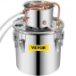 VEVOR Still Distiller 8,5 Gal Stainless Steel Water Distiller 38L Copper Tube Home Brewing Kit Ενσωματωμένο θερμόμετρο για DIY Whisky Wine Brandy Sliver