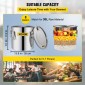 VEVOR Still Distiller 8,5 Gal Stainless Steel Water Distiller 38L Copper Tube Home Brewing Kit Ενσωματωμένο θερμόμετρο για DIY Whisky Wine Brandy Sliver