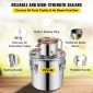 VEVOR Still Distiller 8,5 Gal Stainless Steel Water Distiller 38L Copper Tube Home Brewing Kit Ενσωματωμένο θερμόμετρο για DIY Whisky Wine Brandy Sliver