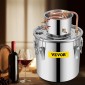 VEVOR Still Distiller 8,5 Gal Stainless Steel Water Distiller 38L Copper Tube Home Brewing Kit Ενσωματωμένο θερμόμετρο για DIY Whisky Wine Brandy Sliver