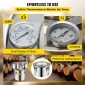 VEVOR Still Distiller 3Gal 12L από ανοξείδωτο ατσάλι Χάλκινος σωλήνας απόσταξης νερού με αντλία κυκλοφορίας Home Brewing Kit Ενσωματωμένο θερμόμετρο για DIY Whisky Wine Brandy Spirits