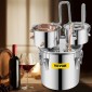 VEVOR Still Distiller 3Gal 12L από ανοξείδωτο ατσάλι Χάλκινος σωλήνας απόσταξης νερού με αντλία κυκλοφορίας Home Brewing Kit Ενσωματωμένο θερμόμετρο για DIY Whisky Wine Brandy Spirits