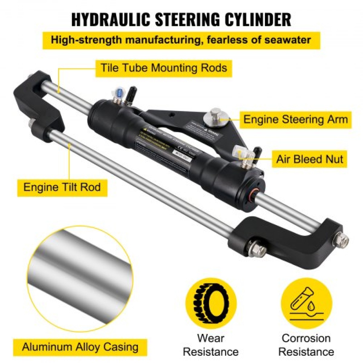 VEVOR Hydraulic Boat Steering Kit, 300HP Hydraulic Steering Kit Pump Helm, Hydraulic Outboard Steering Kit με 14 πόδια υδραυλικό σωλήνα διεύθυνσης για σύστημα διεύθυνσης σκάφους