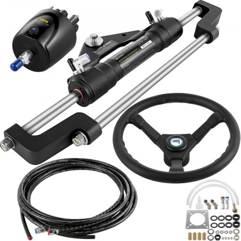 VEVOR Hydraulic Boat Steering Kit, 300HP Hydraulic Steering Kit Pump Helm, Hydraulic Outboard Steering Kit με 14 πόδια υδραυλικό σωλήνα διεύθυνσης για σύστημα διεύθυνσης σκάφους