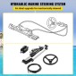 VEVOR Hydraulic Boat Steering Kit, 300HP Hydraulic Steering Kit Αντλία κράνους, κύλινδρος, τροχός, κιτ υδραυλικής στεγανοποίησης εύκαμπτου σωλήνα 24 ποδιών, Σετ ναυτικού συστήματος διεύθυνσης σκάφους ανθεκτικό στη διάβρωση