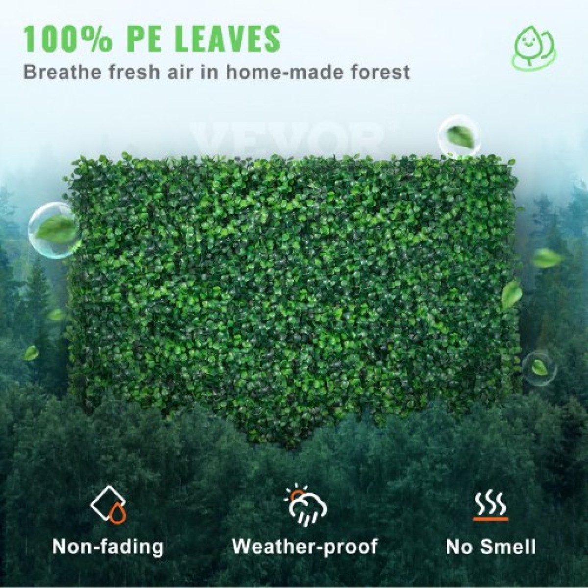 VEVOR Τεχνητό Πυξάρι πάνελ 24" X 16" UV 24 τμχ Πυξάρι Θωράκιση τοίχου Πυξάρι Τοίχος σκηνικού τεχνητού γρασιδιού 4 cm Τοίχος πράσινου χόρτου, ψεύτικος φράκτης για διακόσμηση Ιδιωτικό φράχτη Εσωτερικός, εξωτερικός κήπος Πίσω αυλή
