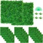 VEVOR Τεχνητό Πυξάρι Πάνελ UV 48τμχ τεχνητός φράχτης Τεχνητό γρασίδι Τοίχος σκηνικού 10Χ10" 4cm πάνελ πάνελ από πυξάρι Ψεύτικος φράκτης για διακόσμηση Ιδιωτικό Φράχτη Εσωτερικός εξωτερικός κήπος Πίσω αυλή
