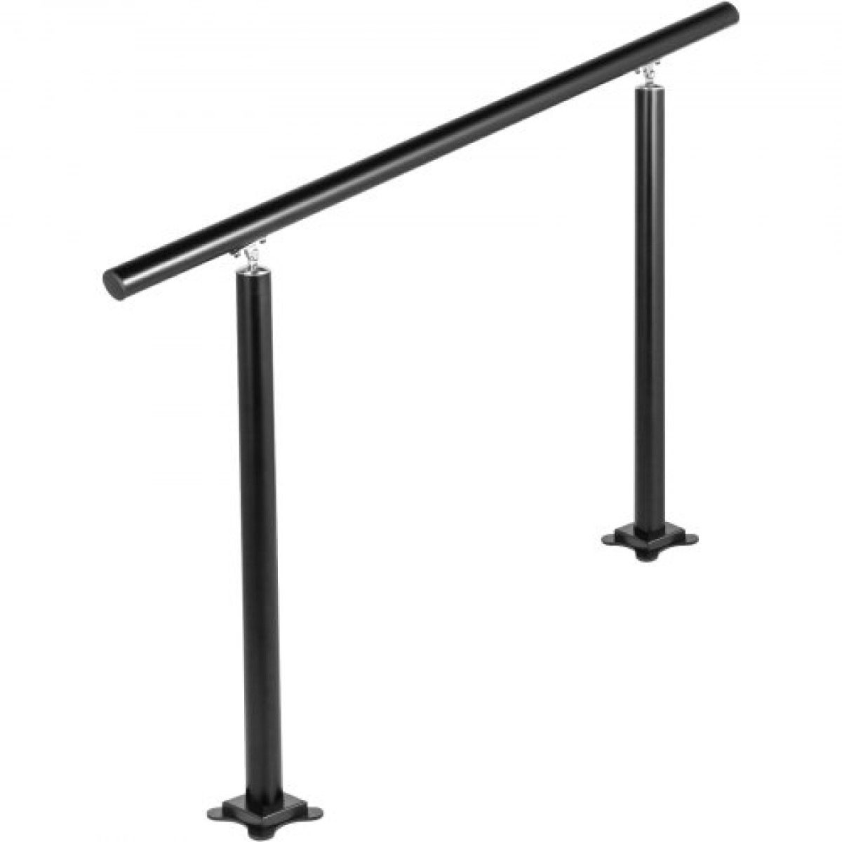 VEVOR Κουπαστή Εξωτερική Σκάλα, 91,4 cm, 86,4 cm Κουπαστή εξωτερικού χώρου Μαύρο κιγκλίδωμα Εξωτερικής Σκάλας Ρυθμιζόμενο από 0 έως 60 Μοίρες Κουπαστή για σκάλες Εξωτερικό Μαύρο κιγκλίδωμα σκάλας αλουμινίου για κήπο