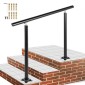 VEVOR Κουπαστή Εξωτερική Σκάλα, 91,4 cm, 86,4 cm Κουπαστή εξωτερικού χώρου Μαύρο κιγκλίδωμα Εξωτερικής Σκάλας Ρυθμιζόμενο από 0 έως 60 Μοίρες Κουπαστή για σκάλες Εξωτερικό Μαύρο κιγκλίδωμα σκάλας αλουμινίου για κήπο