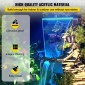 VEVOR Fountain Spillway 36,2x3,2x8,1 ιντσών, Pool Waterfall Fountain 17 Colors Led, Pool Water Fall Kit with Remote, Pool Spillway Consolid Acrylic Pool Waterfall for Garden Pond, Swimming Pool, Square