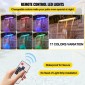 VEVOR Fountain Spillway 36,2x3,2x8,1 ιντσών, Pool Waterfall Fountain 17 Colors Led, Pool Water Fall Kit with Remote, Pool Spillway Consolid Acrylic Pool Waterfall for Garden Pond, Swimming Pool, Square